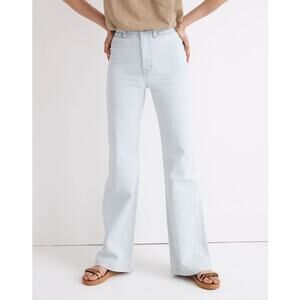 Madewell 11” High Rise Flare Jeans Hanford Wash Welt Pocket Comfort Stretch 28